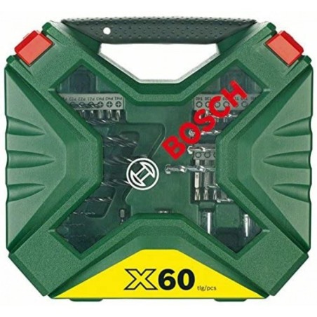 Coffret 60 Pièces Bosch Forets et Embouts Mixtes X-Line 2607010611