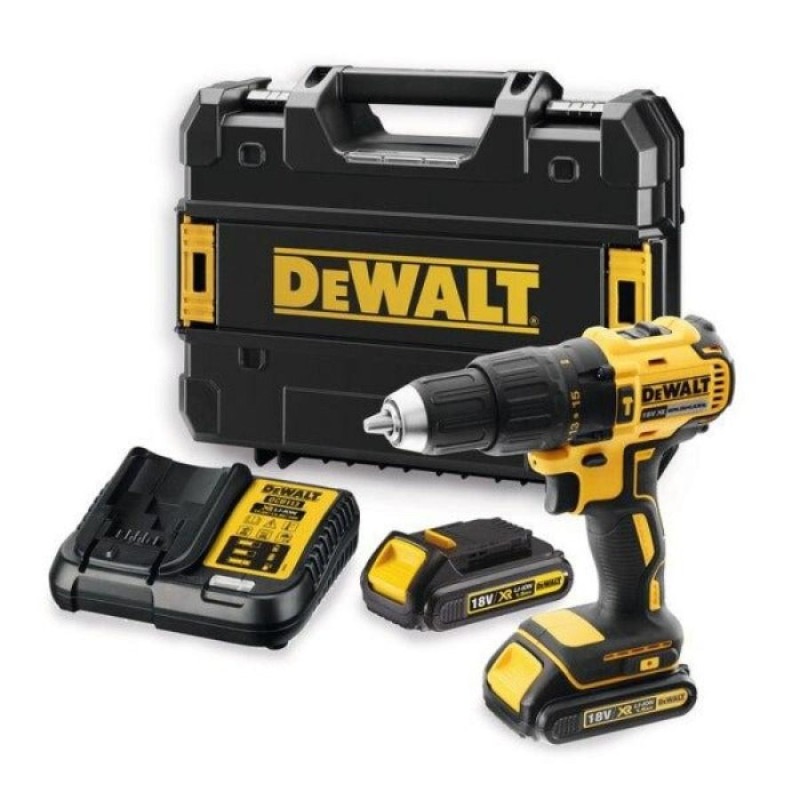 Perceuse à percussion 18V + 2 batteries lithium 1.5Ah + chargeur + Mallette DEWALT DCD778S2T