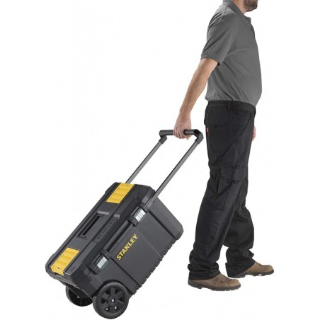 Servante à outils 50L Roulante Essential Stanley Plateau amovible Poignée métal