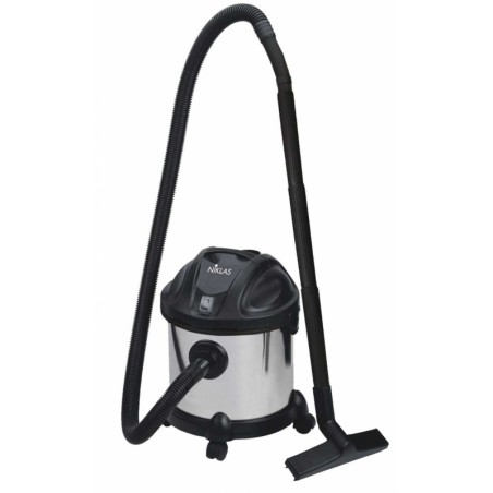 Aspirateur Cuve Inox 15 Litres 4 roues 1000W + accessoires Niklas Ateliers et garage