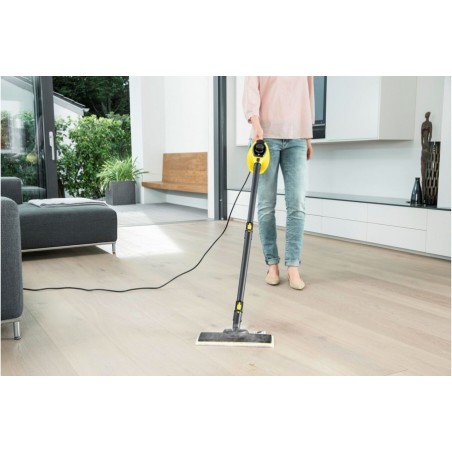Nettoyeur vapeur Kärcher SC1 1200W 3 bar Avec kit de Nettoyage Sols Chauffe rapide 3 min Sac d'accessoires en tissu.