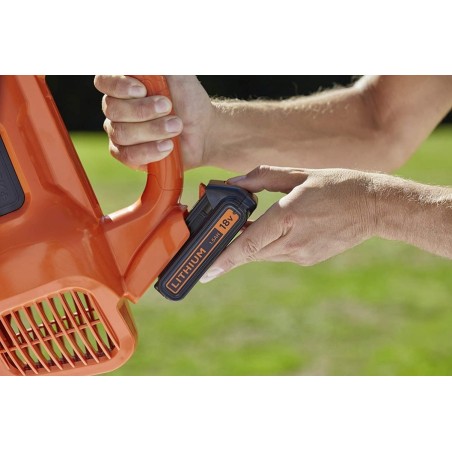 Souffleur sans fil 18V + Batterie Lithium 2.0 Ah Chargeur rapide BLACK+DECKER BCBL200L-QW