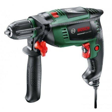Perceuse à Percussion 800W BOSCH Universalimpact 800 Beton Bois Poignée tige et Coffret