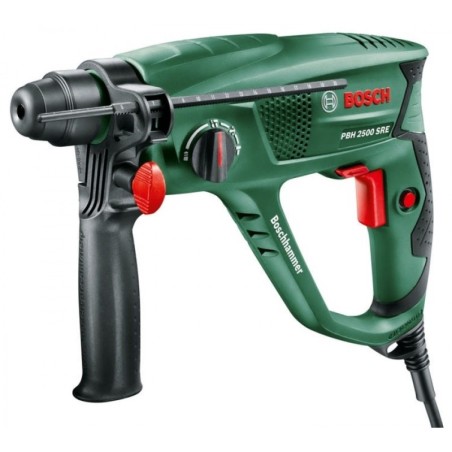 Perforateur Bosch 600W 1.9 Joules PBH 2500 SRE avec coffret + set de 6 forets SDS-plus