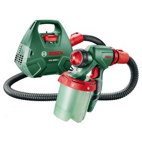 Pistolet à peinture 650W Bosch PFS 3000-2 Flacon de 1000 ml. Système SDS. 2 Buses d'application. Sangle de transport