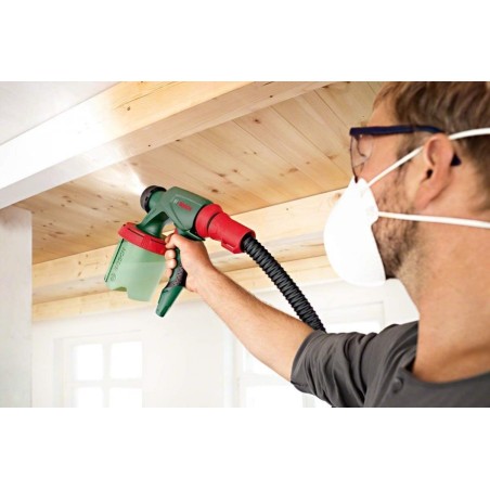Pistolet à peinture 650W Bosch PFS 3000-2 Flacon de 1000 ml. Système SDS. 2 Buses d'application. Sangle de transport