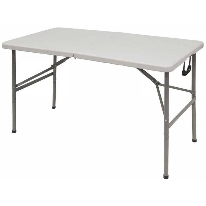 Table de jardin blanche 122x61xH74 pliante KZ GARDEN Polypropylène Camping Réceptions festivals évènements