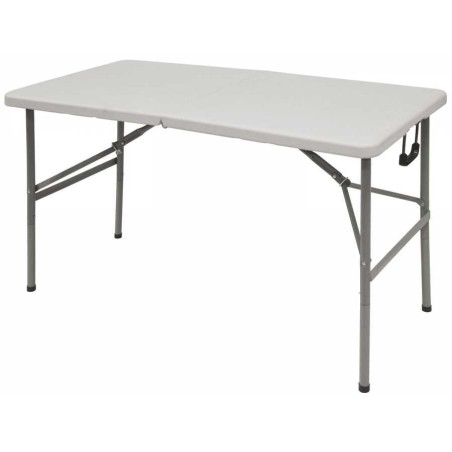 Table de jardin blanche 122x61xH74 pliante KZ GARDEN Polypropylène Camping Réceptions festivals évènements