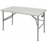 Table de jardin blanche 122x61xH74 pliante KZ GARDEN Polypropylène Camping Réceptions festivals évènements