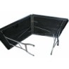 Table rectangulaire Noire 180x75xH72cm pliante Résine effet rotin Camping Réceptions festivals évènements KZ GARDEN