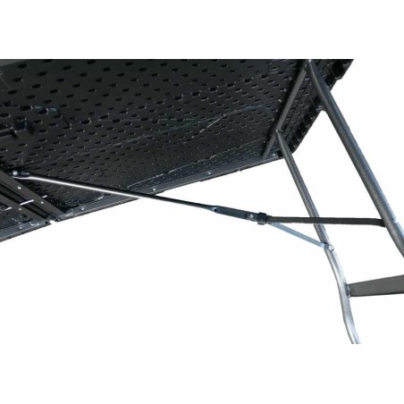 Table rectangulaire Noire 180x75xH72cm pliante Résine effet rotin Camping Réceptions festivals évènements KZ GARDEN