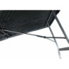 Table rectangulaire Noire 180x75xH72cm pliante Résine effet rotin Camping Réceptions festivals évènements KZ GARDEN