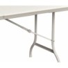 Table rectangulaire blanche 180x75xH72cm pliante Résine effet rotin Camping Réceptions festivals évènements KZ GARDEN