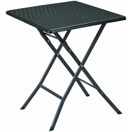 Table carrée noire 61x61xH73cm Pliante Camping Jardin Réceptions Festivals Evenements KZ GARDEN