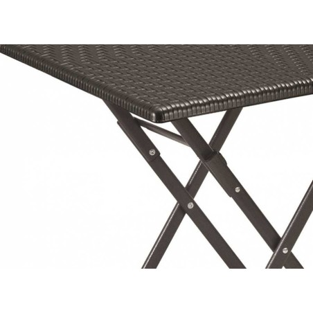 Table carrée noire 61x61xH73cm Pliante Camping Jardin Réceptions Festivals Evenements KZ GARDEN