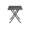 Table carrée noire 61x61xH73cm Pliante Camping Jardin Réceptions Festivals Evenements KZ GARDEN