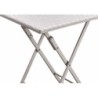 Table carrée Blanche 61x61xH73cm Pliante Résine Camping Jardin Réceptions Festivals Evenements KZ GARDEN