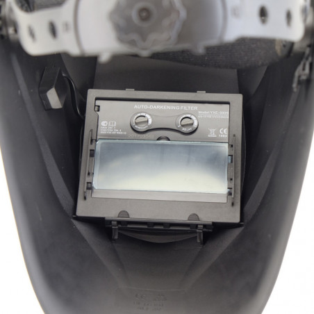 Cagoule de soudure LCD Masque de soudure automatique  teinte variable 9 à 13 - alimentation solaire VITO