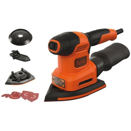 Ponceuse 200W multifonction 4en1 Black + Decker BEW200 Sac poussières