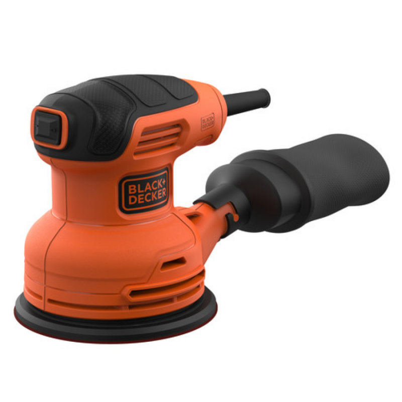 Ponceuse excentrique filaire Ø125 mm 230W BLACK+DECKER BEW210-QS + 1 abrasif Sac à poussières
