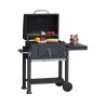 Barbecue charbon de bois KUBRIK BBQ à Couvercle Thermostat Tiroir de cendres 2 roues et 2 pieds