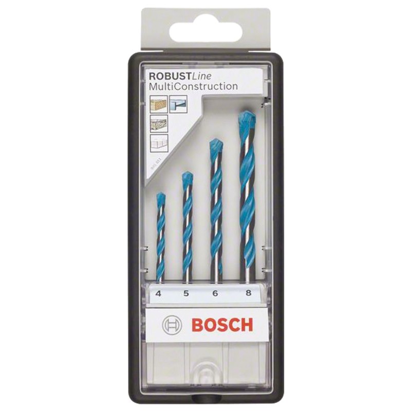Jeu de forets universels Bosch 4 pièces Ø 4 -5 -6 -8 mm