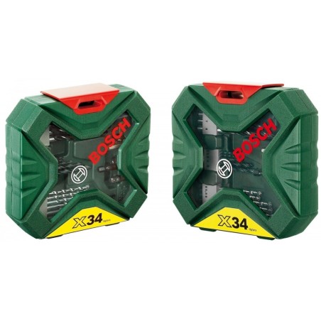 Coffet 34 pièces Bosch Embouts de vissage X-line Classic + forets