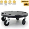 Support à roulettes rond diamètre 40 x 12,5 cm 4 roues Capacité max 275 kg Plantes Meubles ou matériel lourd