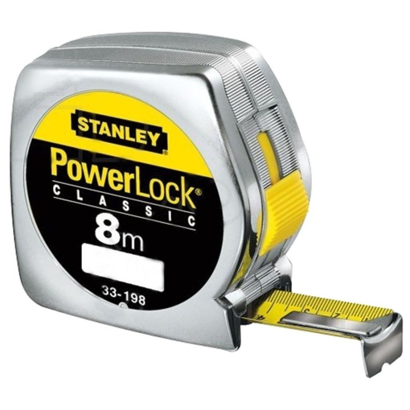 Mètre mesureur 8 mètres Boitier Métal Stanley 1-33-198