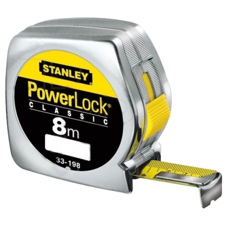 Mètre mesureur 8 mètres Boitier Métal Stanley 1-33-198