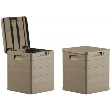 Coffre de jardin 90L WOODY'S 42xP44xH50 cm Résine