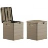 Coffre de jardin 90L WOODY'S 42xP44xH50 cm Résine