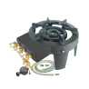 Rechaud gaz Traiteur Fonte véritable 9.8 kw 4 pieds 3 robinets + Tuyau gaz et détendeur