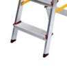 Escabeau en aluminium 2 X 3 marches Charge 150 kg Hauteur 0,65 m VITO Fabriqué en Europe