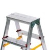 Escabeau en aluminium 2 X 3 marches Charge 150 kg Hauteur 0,65 m VITO Fabriqué en Europe