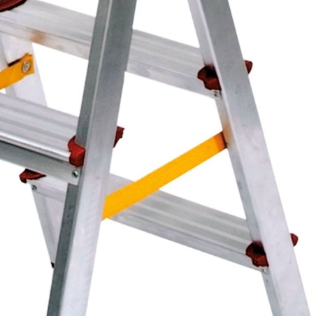 Escabeau en aluminium 2 X 3 marches Charge 150 kg Hauteur 0,65 m VITO Fabriqué en Europe