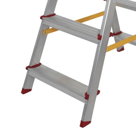 Escabeau 2 x 4 marches en Aluminium Charge 150 kg Hauteur 0,90 m VITO