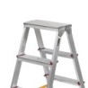 Escabeau en aluminium 2 X 5 marches Charge 150 kg Hauteur 1,14 m VITO Fabriqué en Europe