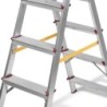 Escabeau en aluminium 2 X 5 marches Charge 150 kg Hauteur 1,14 m VITO Fabriqué en Europe