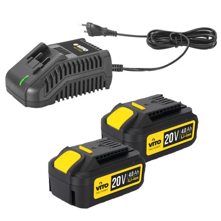 Scie circulaire sans fil 20V Diam 150 mm + 2 Batteries 4.0 Ah + Chargeur rapide VITO