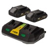 Pack 4 Outils sans fil 20V + 2 Batteries lithium 2.0 Ah + Chargeur double VITO