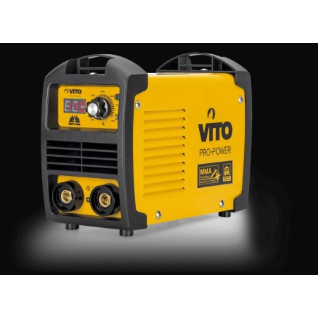 Poste à souder inverter 140 Ampères + Cagoule LCD 9/13 + Lot 12 électrodes Acier Ø 2.5mm gants de soudure VITO