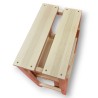 Escabeau Tabouret Marchepied 3 marches pliantes Bois massif 2en1