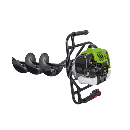 Tarière thermique à essence 43cm³ Moteur 1.6CV + 3 Forets Acier 100/150/200mm Longueur 730mm VITO