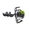 Tarière thermique à essence 43cm³ Moteur 1.6CV + 3 Forets Acier 100/150/200mm Longueur 730mm VITO