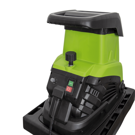 Broyeur de végétaux 2500W Bac 45L Coupe Branches 45mm Elagage Jardinage Taillage VITO