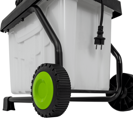 Broyeur de végétaux 2500W Bac 45L Coupe Branches 45mm Elagage Jardinage Taillage VITO