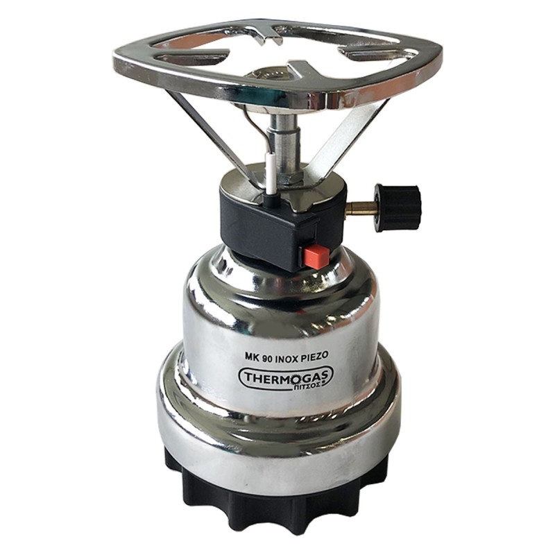 Rechaud gaz piezo 1000W Coque inox Rechaud camping pour cartouche gaz 190g CAMPER GAZ