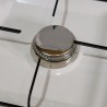Plaque de cuisson gaz portable 2 feux 3200W Réchaud à gaz butane ou propane Blanc laqué Couvercle