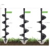 Tarière thermique à essence 43cm³ Moteur 1.6CV + 3 Forets Acier 100/150/200mm Longueur 730mm VITO